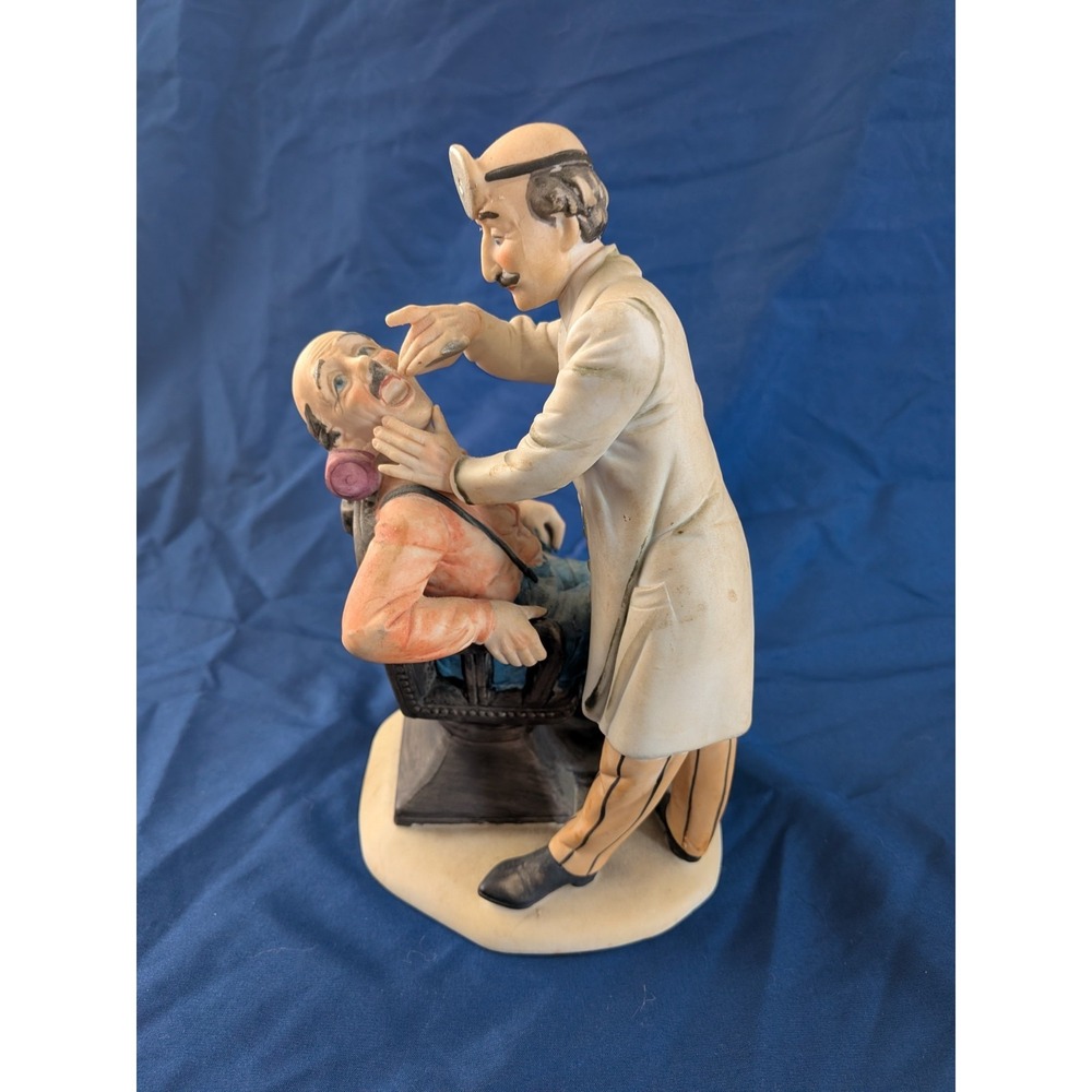 Vintage Japanese Porcelain Figurine Dentist and Patient‎